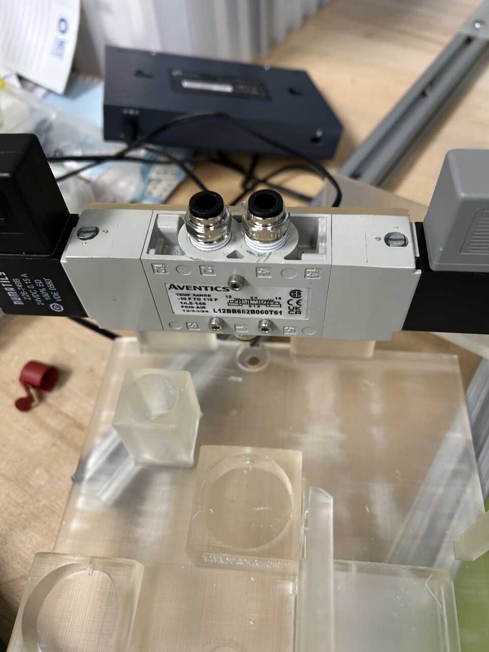 Actuator valve mounted to frame