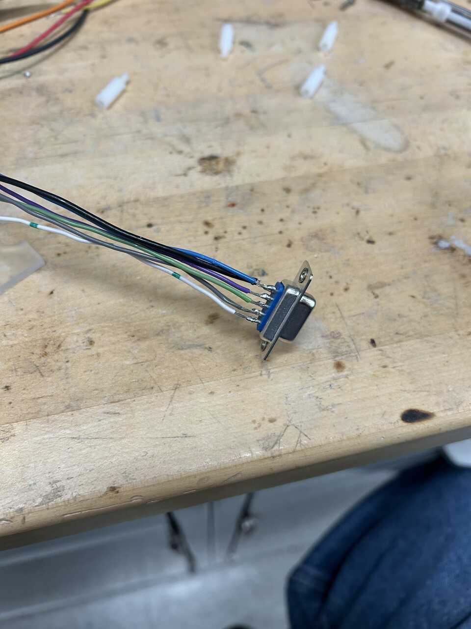 DB9 connector dressed