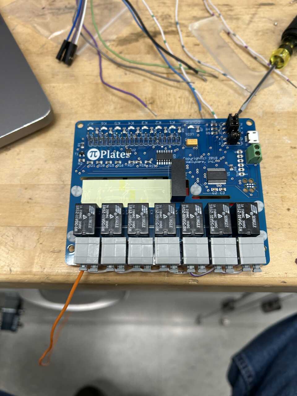 Relay plate jumpered top view