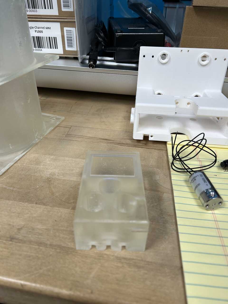 Empty valve box ready for assembly